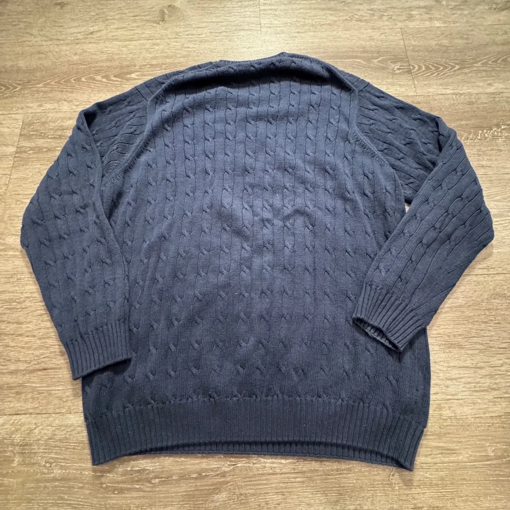 Peter Scott Sweater Mens‎ 44 Large Cotton Cable Knit Scotland Vintage Pullover